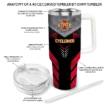 personalized iowa state cyclones arrow armor red black curved tumbler best selling.webp