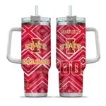 personalized iowa state cyclones bold diamonds red curved tumbler best selling.webp