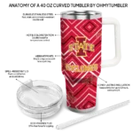 personalized iowa state cyclones bold diamonds red curved tumbler best selling.webp