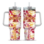 personalized iowa state cyclones camo mashup red white curved tumbler best selling.webp