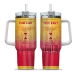 personalized iowa state cyclones gradient dots red curved tumbler best selling.webp