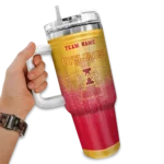 personalized iowa state cyclones gradient dots red curved tumbler best selling.webp