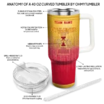 personalized iowa state cyclones gradient dots red curved tumbler best selling.webp