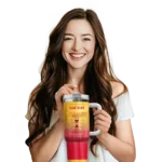 personalized iowa state cyclones gradient dots red curved tumbler best selling.webp