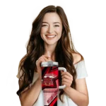 personalized jacksonville state gamecocks arrow burst red curved tumbler best selling.webp