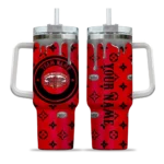 personalized jacksonville state gamecocks bullseye drips red curved tumbler best selling.webp