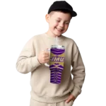 personalized james madison dukes chevron layers purple curved tumbler best selling.webp