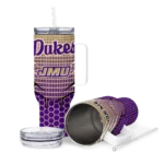 personalized james madison dukes hex texture purple curved tumbler best selling.webp