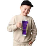 personalized james madison dukes hexagon armor purple curved tumbler best selling.webp