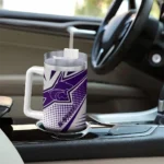 personalized kansas state wildcats arrow burst purple curved tumbler best selling.webp