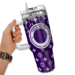 personalized kansas state wildcats bullseye drips purple curved tumbler best selling.webp