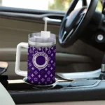 personalized kansas state wildcats bullseye drips purple curved tumbler best selling.webp
