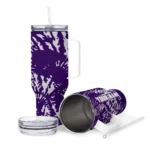 personalized kansas state wildcats burst swirl purple curved tumbler best selling.webp