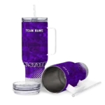 personalized kansas state wildcats geometric prism purple curved tumbler best selling.webp