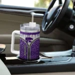 personalized kansas state wildcats leopard zipper purple curved tumbler best selling.webp