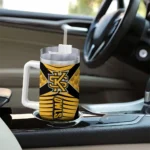 personalized kennesaw state owls chevron layers gold curved tumbler best selling.webp