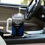personalized kent state golden flashes arrow armor navy blue black curved tumbler best selling.webp