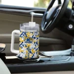 personalized kent state golden flashes camo mashup navy blue white curved tumbler best selling.webp