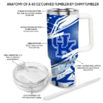 personalized kentucky wildcats abstract paths blue curved tumbler best selling.webp