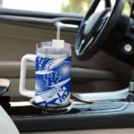 personalized kentucky wildcats abstract paths blue curved tumbler best selling.webp