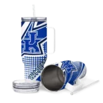 personalized kentucky wildcats arrow burst blue curved tumbler best selling.webp