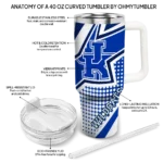 personalized kentucky wildcats arrow burst blue curved tumbler best selling.webp