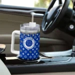 personalized kentucky wildcats bullseye drips blue curved tumbler best selling.webp