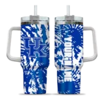 personalized kentucky wildcats burst swirl blue curved tumbler best selling.webp