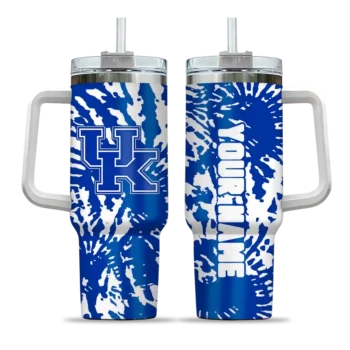 personalized kentucky wildcats burst swirl blue curved tumbler best selling.webp