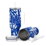 personalized kentucky wildcats burst swirl blue curved tumbler best selling.webp