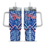 personalized la tech chevron angle blue curved tumbler best selling.webp
