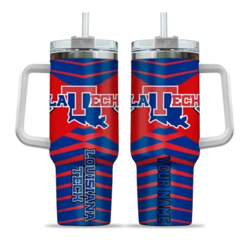 personalized la tech chevron layers blue curved tumbler best selling.webp