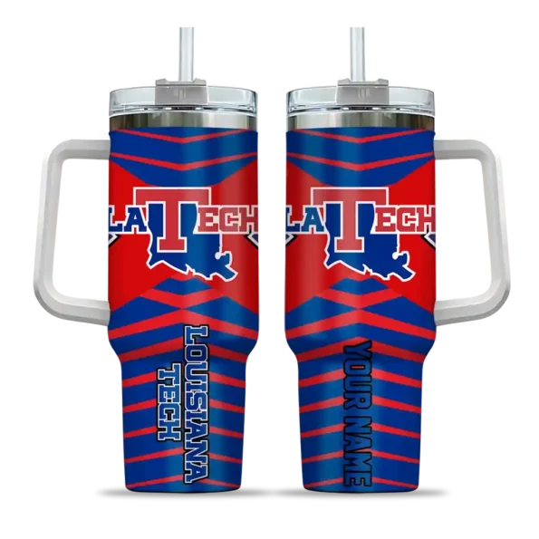 personalized la tech chevron layers blue curved tumbler best selling.webp