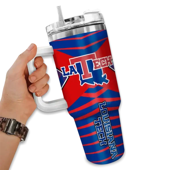 personalized la tech chevron layers blue curved tumbler fashion forward.webp
