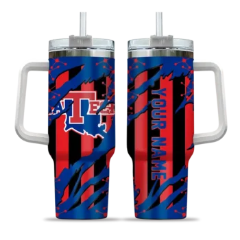 personalized la tech claw cut blue black curved tumbler best selling.webp