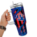 personalized la tech claw cut blue black curved tumbler best selling.webp