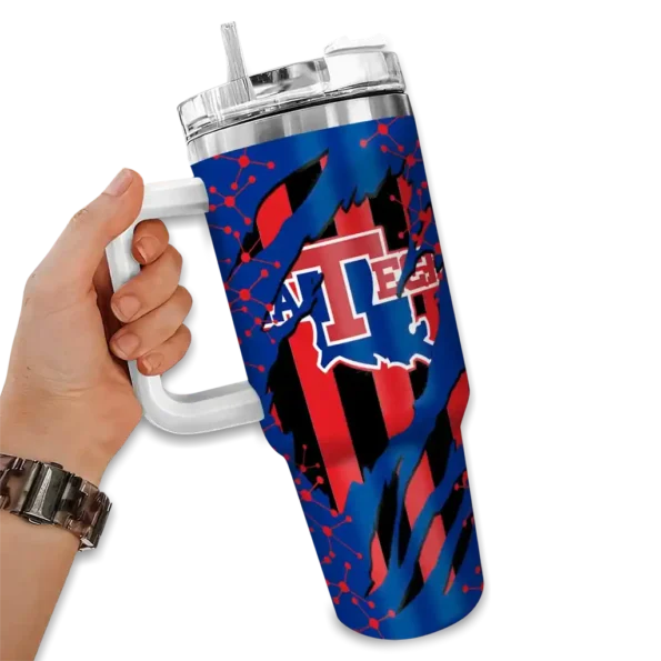 personalized la tech claw cut blue black curved tumbler fashion forward.webp