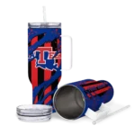 personalized la tech claw cut blue black curved tumbler best selling.webp