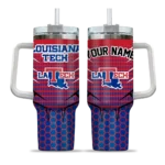 personalized la tech hex texture blue curved tumbler best selling.webp