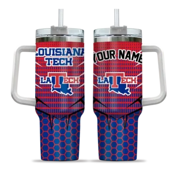 personalized la tech hex texture blue curved tumbler best selling.webp