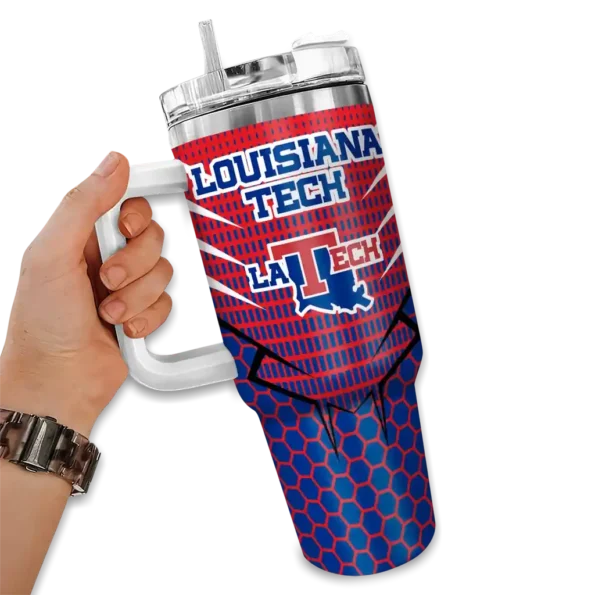 personalized la tech hex texture blue curved tumbler fashion forward.webp