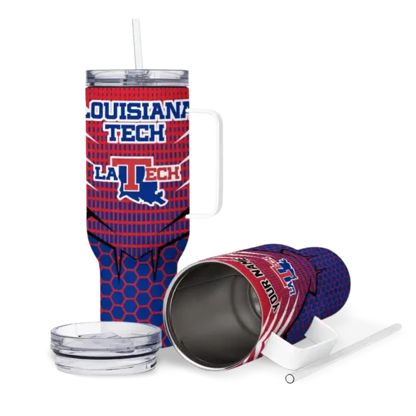personalized la tech hex texture blue curved tumbler high quality.webp