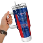 personalized la tech hexagon armor blue curved tumbler best selling.webp