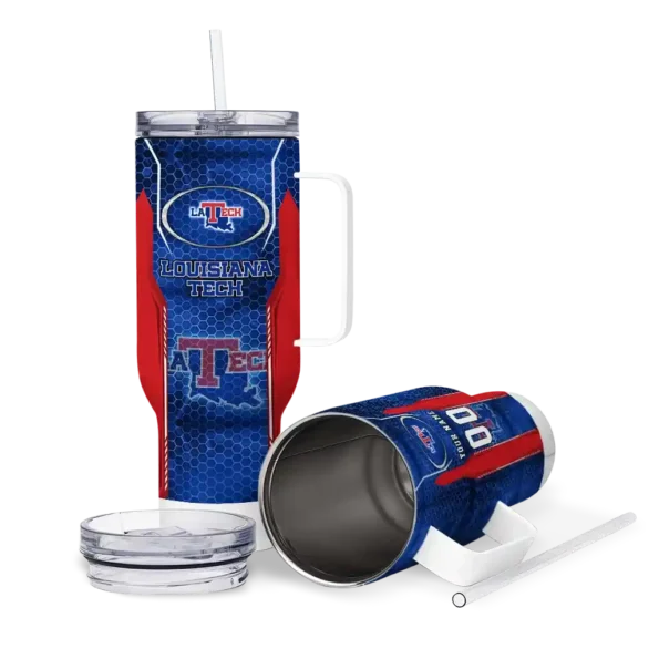 personalized la tech hexagon armor blue curved tumbler high quality.webp