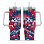 personalized liberty flames abstract paths red curved tumbler best selling.webp