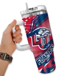 personalized liberty flames abstract paths red curved tumbler best selling.webp