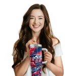 personalized liberty flames abstract paths red curved tumbler best selling.webp