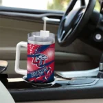 personalized liberty flames abstract paths red curved tumbler best selling.webp