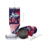 personalized liberty flames arrow burst red curved tumbler best selling.webp