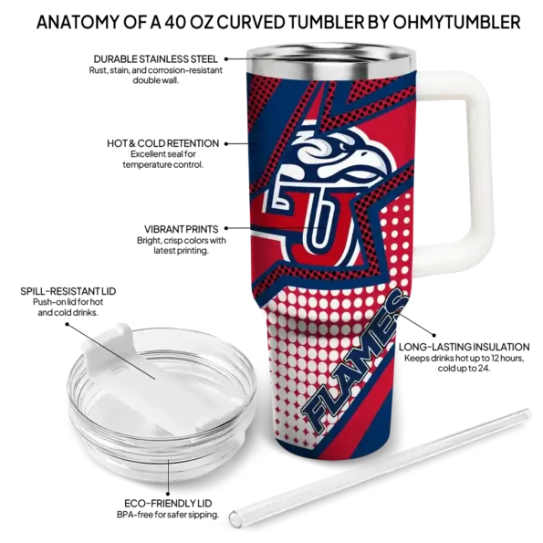personalized liberty flames arrow burst red curved tumbler new arrival.webp